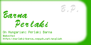 barna perlaki business card